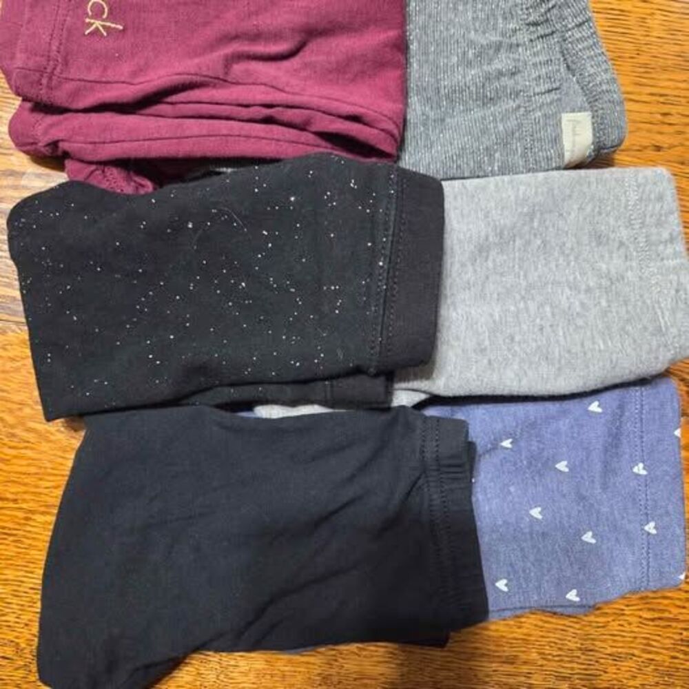 6 prs 12 month pants Calvin Klein, Carters, Cat & Jack, Pekkle, First Impression